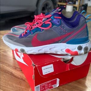 Nike React Element 87 - Gray and Pink